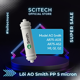 Mua Bộ lõi máy lọc nước AO Smith A1/A2/M2 - E2/E3 - AR75-AS1E/AR75-AS2/M1/G1/G2 kèm co nối Scitech cho lõi nối nhanh - Hàng chính hãng