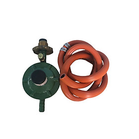 Mua Bộ Van gas Ngang tay nắm đồng + dây cao su 3 lớp màu cam