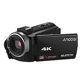 Máy Quay Video Kỹ Thuật Số Andoer 4K Hd Quay Phim DV 16X Zoom Màn Hình Cảm Ứng (3 Inch) Kết Nối Wifi Với 2 Viên Pin Đính Kèm Đen