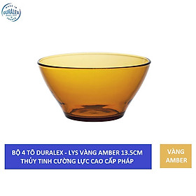 Mua Bộ 4 tô D2004D Duralex - Lys Vàng Amber 13.6cm Thủy tinh cường lực cao cấp Pháp