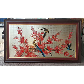 Mua Tranh sơn mài - Hoa đào chim trĩ
