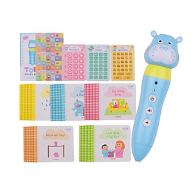 iQ House Cartoon Audio Pen Set Intelligent Reading Pen Early Education with 25pcs Vocabulary Book Support