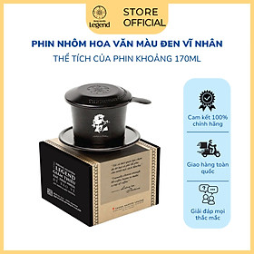 Combo 2 Phin Nhôm Pha Cà Phê - Vĩ Nhân (Đen) - Trung Nguyên Legend (Giữ nhiệt tốt, thẩm thấu tốt, không gây hại)