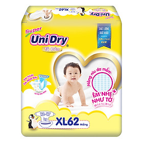 Tã Dán Cho Bé Unidry G6+ Size XL62 62 miếng