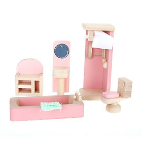 Wooden Toy Room Set Dollhouse Furniture Accessory