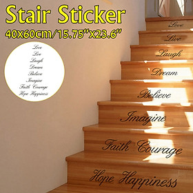 Mua 40x60cm Stair Wall Stickers Word Decal Home Decor Art DIY | Tiki
