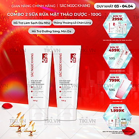 Combo 2 tuýp Sữa rửa mặt Sắc Ngọc Khang 100g giúp làm sạch bã nhờn, bụi bẩn cho da