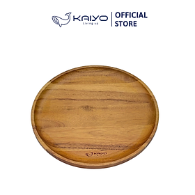 Khay gỗ Kaiyo hình tròn, đường kính 25cm