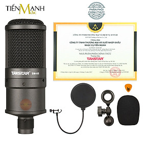 Mua  Tặng Màng Lọc  Micro Takstar SM8B Mic Thu Âm Condenser Livestream Phòng Thu Studio Microphone SM-8B Hàng Chính Hãng - Kèm Móng Gẩy DreamMaker