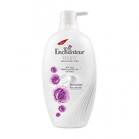 Sữa tắm trắng và dưỡng ẩm có hạt Enchanteur Sensation gợi cảm tinh tế White Creamy Body Scrub 650gr