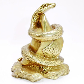 Tượng Rắn Bằng Đồng Kim Tiền Jewelry 08 cm x 7,2 cm
