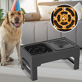 Hình ảnh Bowls,Dog  Dish and  Bowls,Elevated Height Adjustable Double Bowl with  Small Medium Dogs and Cats