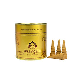 Mua Nụ Trầm Hương Cao Cấp MANGALA_Viên Lớn| Hộp Vàng _22 Viên_Nguyên Liệu Trầm Hương Núi Rừng Việt Nam