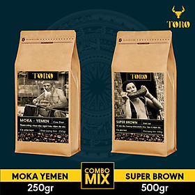 Combo Cà Phê Bột TORO MOKA YEMEN CẦU ĐẤT và SUPER BROWN