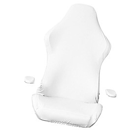 Gaming Chair Slipcovers Stretch Armchair Seat Protector Cover for Armchair White