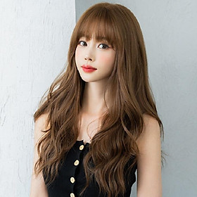 Bộ tóc giả nữ Hàn Quốc nguyên đầu màu vàng ,nâu ,đen + tặng kèm lưới ONLINE_SHOPPING_1102