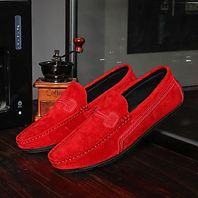 LCRTZKG da chính hãng nam Loafers Zapatos De Hombre chính hãng giày nam kinh doanh giản dị màu xanh lá cây cam Moccasin giày thể thao phẳng