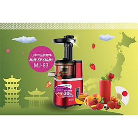 Máy ép chậm Mutosi MJ-83 - Máy ép trái cây, rau củ, hoa quả - Êm ái không ồn - Hàng chính hãng