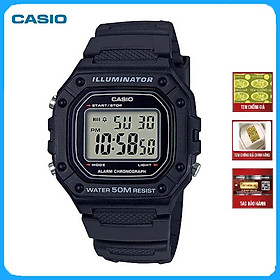 Đồng hồ điện tử nam Casio W-218H-1AVDF dây nhựa
