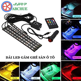 Bộ 4 Dải Led Gầm Ghế, Sàn Ô Tô Nháy 7 Màu Theo Điệu Nhạc