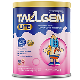Sữa Non Tallgen Life 850GR giúp tăng cường hệ miễn dịch cho trẻ từ 0 - 12 tháng tuổi