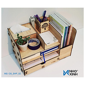 Kệ hồ sơ để bàn lắp ráp, Nhãn hiệu Nhỏ và Xinh, xuất xứ Việt Nam, sắp xếp bàn làm việc gọn gàng, thích hợp làm quà tặng ý nghĩa cho bạn bè, người thân - Kệ hồ sơ số 2 - OS_SHP_02