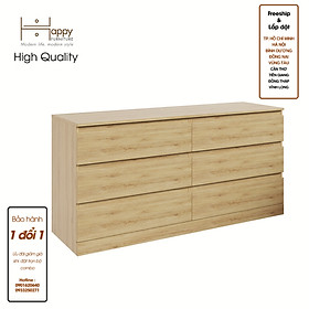 [Happy Home Furniture] DOOBIE,  Tủ 6 ngăn kéo ,  160cm x 48cm x 78cm ( DxRxC), THK_004