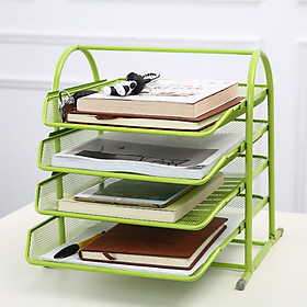 Dụng cụ văn phòng, giá để hồ sơ tài liệu,sách vở đa năng 4 tầng khung kim loại chắc chắn MẪU MỚI Y30 - giao màu ngẫu nhiên