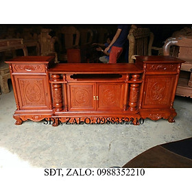 Mua Kệ tivi cột nho gỗ gụ