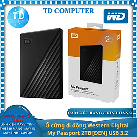 Hình ảnh Ổ cứng di động Western Digital My Passport 2TB [ĐEN] USB 3.2 (WDBYVG0020BBK) - Hàng chính hãng