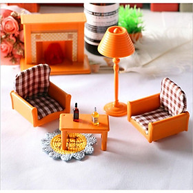 Mô hình bộ bàn ghế Size lớn trang trí nội thất nhà mô hình, Dollhouse quà tặng trang trí