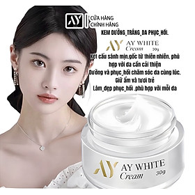Kem dưỡng trắng mờ thâm nám-Kem AY WHITE cream 30g  [ TINH CHẤT ] Alpha arbtin,Niacinamide,B5,Dưỡng trắng mờ thâm AY cosmetics
