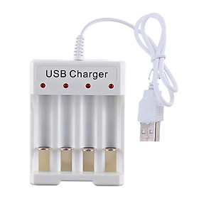 High Quality Protable 4 Slots AA AAA Rechargeable Battery Charger USB Power
