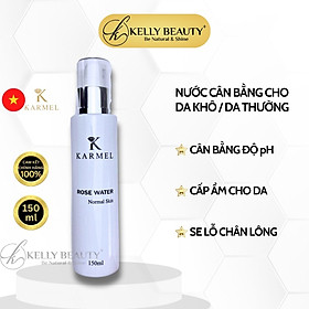 Nước Hoa Hồng Da Khô Karmel Rose Water Normal Skin - Cân Bằng Độ pH, Cấp Ẩm; Se Nhỏ Lỗ Chân Lông | Kelly Beauty