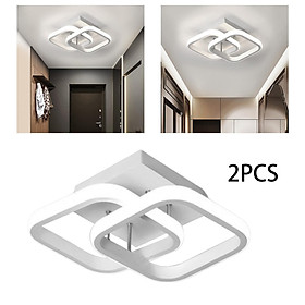 2x Modern Ceiling Light Fixture LED Ceiling Lamp for Bathroom Porch, Ceiling Lamp for Kitchen, Laundry, Bedroom, Hallway Decoration
