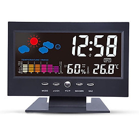 Mua (LOẠI TỐT) Đồng hồ để bàn màn hình led cảm ứng giọng nói báo thức   báo nhiệt độ nhiều chức năng mẫu mới sang trọng