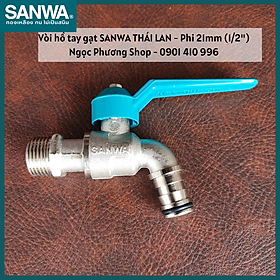 SANWA THÁI LAN Vòi hồ, rumine, vòi nước, vòi vườn thân đồng tay gạt màu