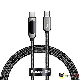 Baseus -BaseusMall VN Cáp sạc nhanh C to C 100W Baseus Display Fast Charging Data Cable (Hàng chính hãng)