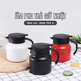 Mua Ấm Pha Trà Giữ Nhiệt Inox316 1000ML Bằng Thép Không Gỉ Tiện Lợi Cho Gia Đình