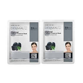 2 Mặt nạ Dermal dưỡng chất than hoạt tính + Collagen Dermal