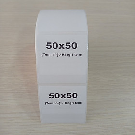 Mua 10 cuộn giấy in tem khổ 50x50mm (30m) - Tem decal nhiệt