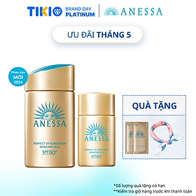 Bộ đôi Kem chống nắng dạng sữa dưỡng da kiềm dầu bảo vệ hoàn hảo (Anessa Gold Milk 60ml + Gold Milk 20ml)