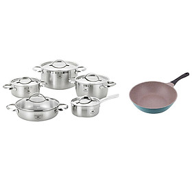 Bộ Nồi Bếp Từ Cao Cấp ELO Premium Zurich 5 Chiếc - Tặng 1 Chảo ILO Hàn Quốc Ceramic
