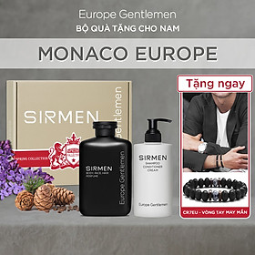 [Combo Monaco Europe] Sữa tắm 350g và Dầu gội 320g nguyên liệu châu Âu SIRMEN Europe Gentlemen cao cấp 100g chiết xuất tự nhiên