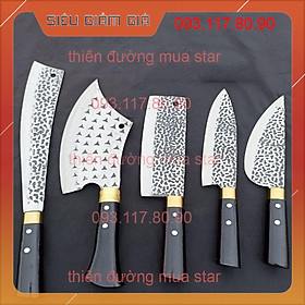 Mua Dao bộ 5 dao nhà bếp cao cấp làm từ nhíp xe ô tô chống cong vênh sứt mẻ