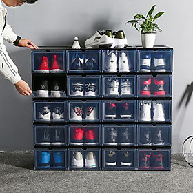 COMBO 2 Hộp Nhựa Cứng Thông Minh Đựng Giày Thể Thao Sneaker Nắp Trong Suốt Có Nam Châm Hít - Chịu Lực Tốt