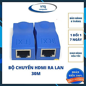 Mua Bộ chuyển đổi HDMI to Lan 30m. Bộ kéo dài HDMI To LAN 30M Cat-5e/6e. vtq.computer