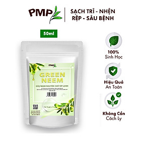 Dầu Neem Oil Hữu Cơ PMP Nguyên Chất Loại Bỏ Trĩ, Rệp, Nhện Đỏ, Nấm, Sâu Bệnh Cho Hoa Hồng, Rau Củ Green Neem 50ml-100ml