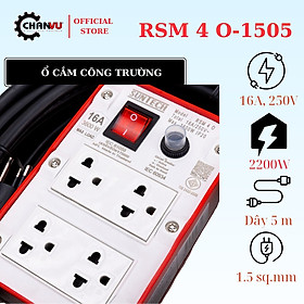 Mua Ổ cắm Công Nghiệp RSM  4 ổ cắm  1 công tắc  Công suất 2200W  tiêu chuẩn chất lượng TIS Thái Lan