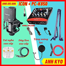 Mua Bộ Mic Hát Livestream Cao Cấp Sound Card ICON UPOD PRO Mic TAKSTAR PC K850 Thu Âm  Livestream  Mix Nhạc Bảo Hành 1 Năm